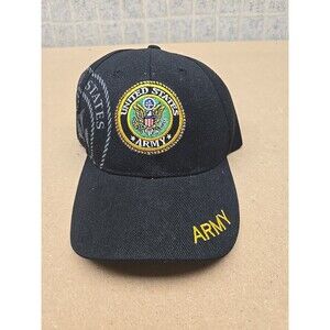 New! US ARMY Shadow Round Cap Hat Black